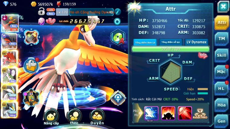 Mã : #TTS7038 - S1540 - BXH:40 - V13 - 814S - Ho-oh CHD Yvetal CH Qvld Bc Unvoa WB BC Cặp Lati Bc