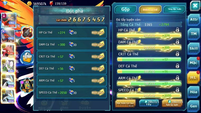 Mã : #TTS7038 - S1540 - BXH:40 - V13 - 814S - Ho-oh CHD Yvetal CH Qvld Bc Unvoa WB BC Cặp Lati Bc