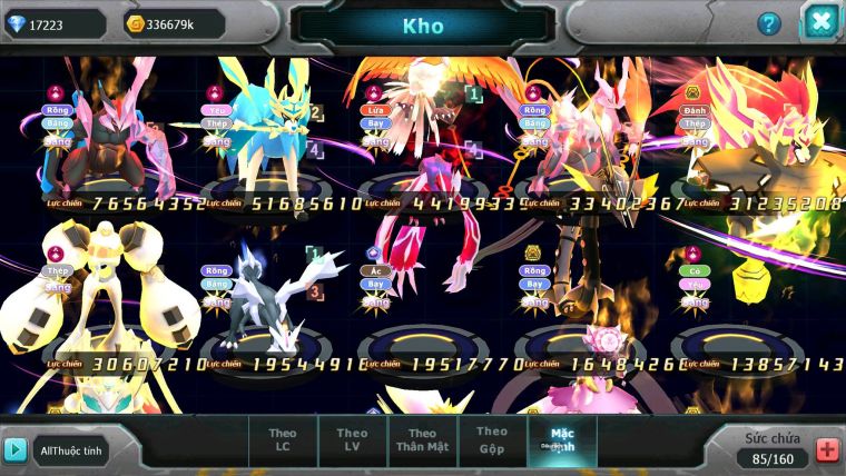 Mã : #TTS7036 - S979 - BXH: 2 - TOP3-4/C16 - V19 - 2148S - Black White Ho-oh CHD Vua Kiếm Dnm Khiên Bc Metal Dnm Nhiều Pet Bá Chủ