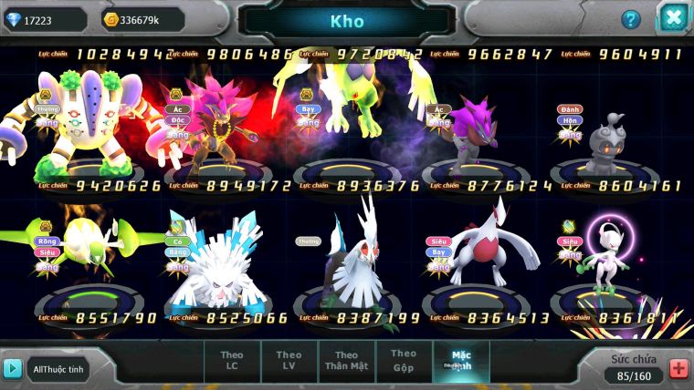 Mã : #TTS7036 - S979 - BXH: 2 - TOP3-4/C16 - V19 - 2148S - Black White Ho-oh CHD Vua Kiếm Dnm Khiên Bc Metal Dnm Nhiều Pet Bá Chủ