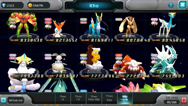 Mã : #TTS7036 - S979 - BXH: 2 - TOP3-4/C16 - V19 - 2148S - Black White Ho-oh CHD Vua Kiếm Dnm Khiên Bc Metal Dnm Nhiều Pet Bá Chủ