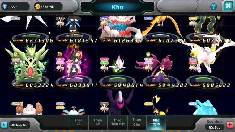 Mã : #TTS7036 - S979 - BXH: 2 - TOP3-4/C16 - V19 - 2148S - Black White Ho-oh CHD Vua Kiếm Dnm Khiên Bc Metal Dnm Nhiều Pet Bá Chủ