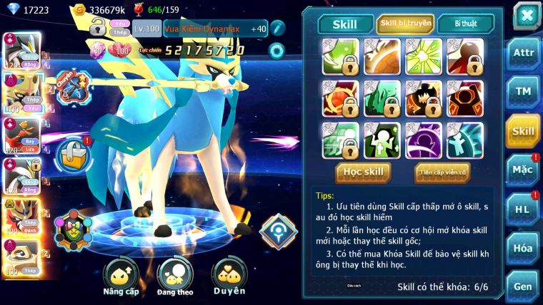 Mã : #TTS7036 - S979 - BXH: 2 - TOP3-4/C16 - V19 - 2148S - Black White Ho-oh CHD Vua Kiếm Dnm Khiên Bc Metal Dnm Nhiều Pet Bá Chủ