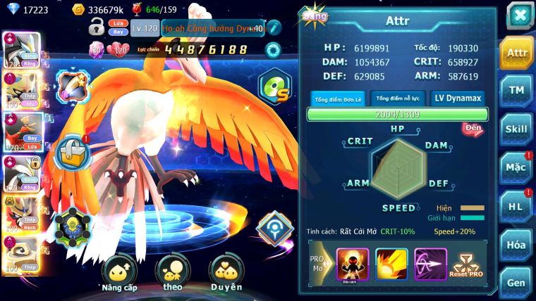 Mã : #TTS7036 - S979 - BXH: 2 - TOP3-4/C16 - V19 - 2148S - Black White Ho-oh CHD Vua Kiếm Dnm Khiên Bc Metal Dnm Nhiều Pet Bá Chủ