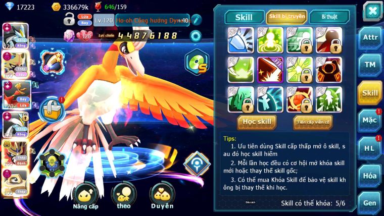 Mã : #TTS7036 - S979 - BXH: 2 - TOP3-4/C16 - V19 - 2148S - Black White Ho-oh CHD Vua Kiếm Dnm Khiên Bc Metal Dnm Nhiều Pet Bá Chủ