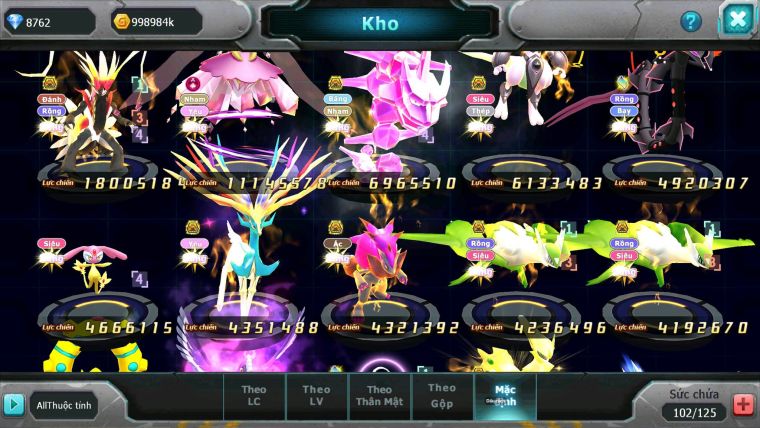 Mã : #TTS7034 - S1607 - BXH: 59 - Koraidon Bá Chủ Diancie Dnm Rắn Băng Mew Giap Cặp Lati Bá Chủ