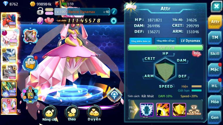 Mã : #TTS7034 - S1607 - BXH: 59 - Koraidon Bá Chủ Diancie Dnm Rắn Băng Mew Giap Cặp Lati Bá Chủ