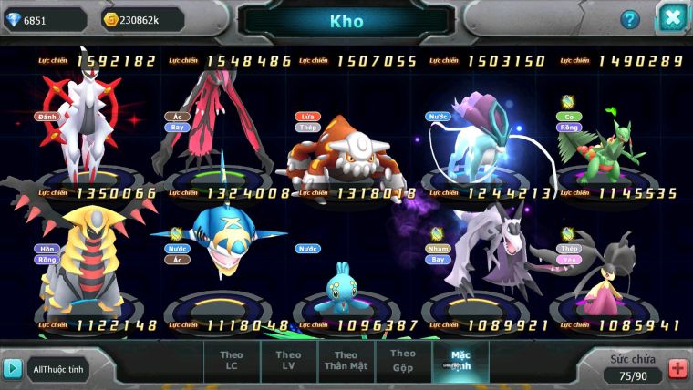 Mã : #TTS7033 - S1858 - BXH: 9 - V5 - Unvoa Cặp Latias latios Bá Chủ Sáng Thế Lugia Nhiều Pet Legend