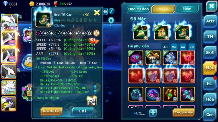Mã : #TTS7033 - S1858 - BXH: 9 - V5 - Unvoa Cặp Latias latios Bá Chủ Sáng Thế Lugia Nhiều Pet Legend