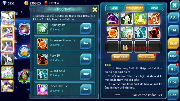 Mã : #TTS7033 - S1858 - BXH: 9 - V5 - Unvoa Cặp Latias latios Bá Chủ Sáng Thế Lugia Nhiều Pet Legend