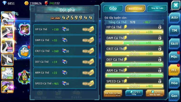 Mã : #TTS7033 - S1858 - BXH: 9 - V5 - Unvoa Cặp Latias latios Bá Chủ Sáng Thế Lugia Nhiều Pet Legend