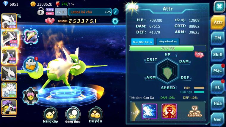 Mã : #TTS7033 - S1858 - BXH: 9 - V5 - Unvoa Cặp Latias latios Bá Chủ Sáng Thế Lugia Nhiều Pet Legend