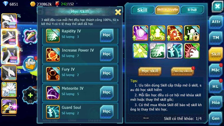 Mã : #TTS7033 - S1858 - BXH: 9 - V5 - Unvoa Cặp Latias latios Bá Chủ Sáng Thế Lugia Nhiều Pet Legend