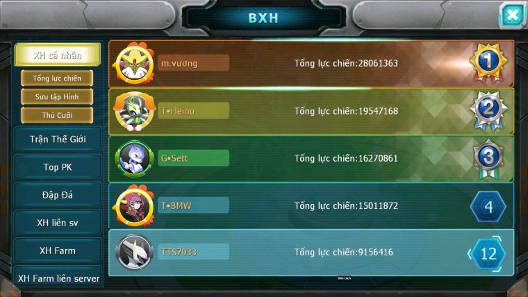 Mã : #TTS7033 - S1858 - BXH: 9 - V5 - Unvoa Cặp Latias latios Bá Chủ Sáng Thế Lugia Nhiều Pet Legend