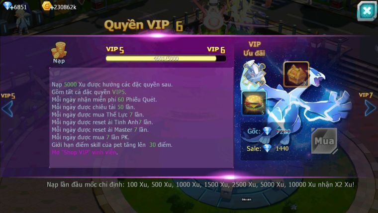 Mã : #TTS7033 - S1858 - BXH: 9 - V5 - Unvoa Cặp Latias latios Bá Chủ Sáng Thế Lugia Nhiều Pet Legend