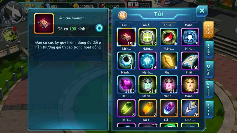 Mã : #TTS7033 - S1858 - BXH: 9 - V5 - Unvoa Cặp Latias latios Bá Chủ Sáng Thế Lugia Nhiều Pet Legend