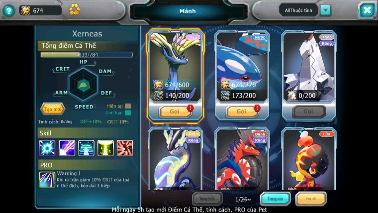 Mã : #TTS7033 - S1858 - BXH: 9 - V5 - Unvoa Cặp Latias latios Bá Chủ Sáng Thế Lugia Nhiều Pet Legend