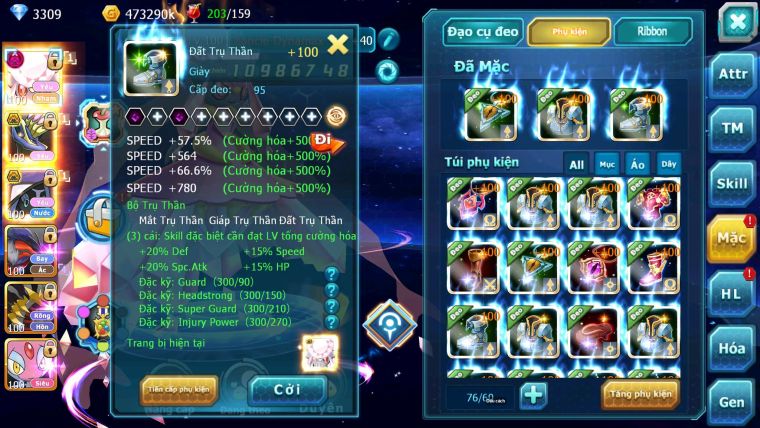Mã : #TTS7048 - S1801 - V8 - Nữa Con Diancie CH Team Yêu Bá Chủ Nhiều Pet HT