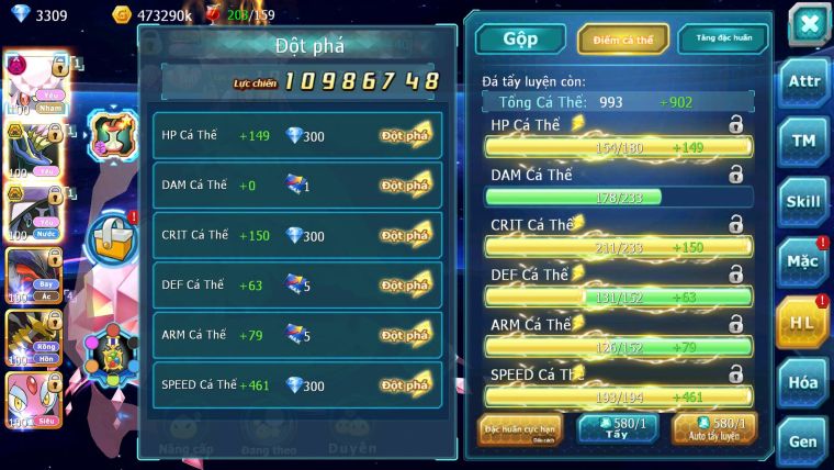 Mã : #TTS7048 - S1801 - V8 - Nữa Con Diancie CH Team Yêu Bá Chủ Nhiều Pet HT
