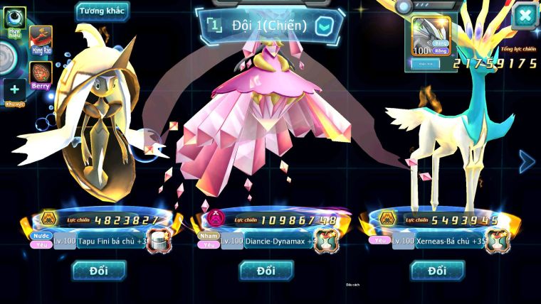 Mã : #TTS7048 - S1801 - V8 - Nữa Con Diancie CH Team Yêu Bá Chủ Nhiều Pet HT