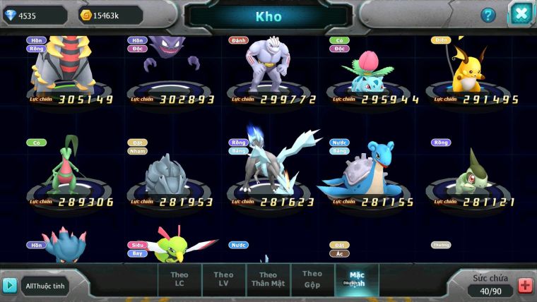Mã : #TTS7050 - S1737 - V4 - Diancie Tapu fini Unvoa Palkia nhiều pet huyền thoại