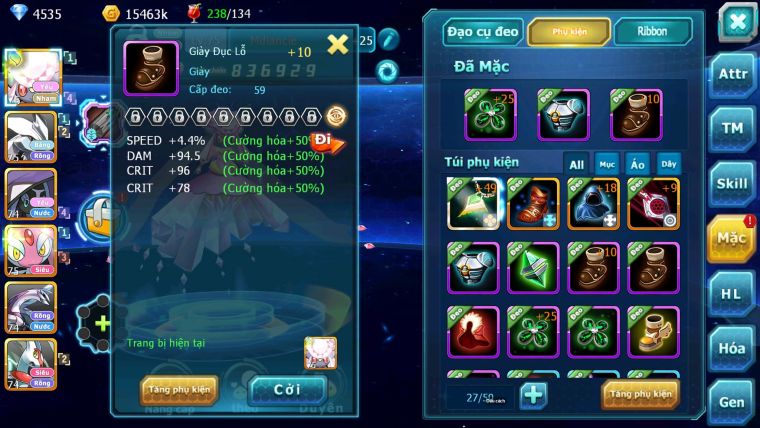 Mã : #TTS7050 - S1737 - V4 - Diancie Tapu fini Unvoa Palkia nhiều pet huyền thoại