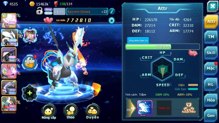 Mã : #TTS7050 - S1737 - V4 - Diancie Tapu fini Unvoa Palkia nhiều pet huyền thoại