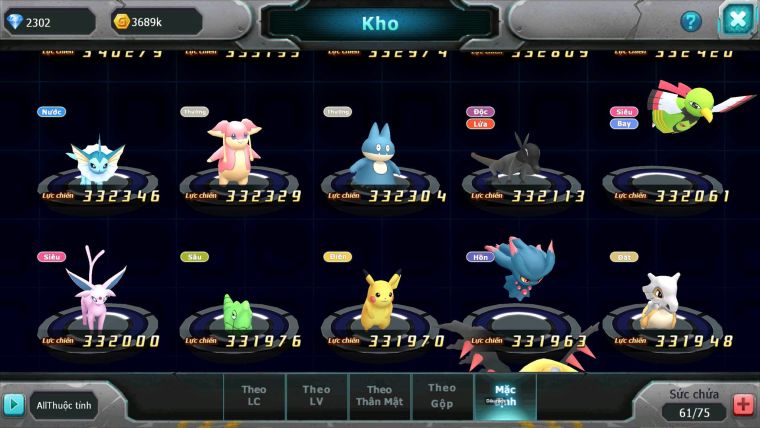 Mã : #TTS7051 - S1921 - 475S - BXH : 49 - Unvoa Mes Rắn Băng Armdlo Lugia lati
