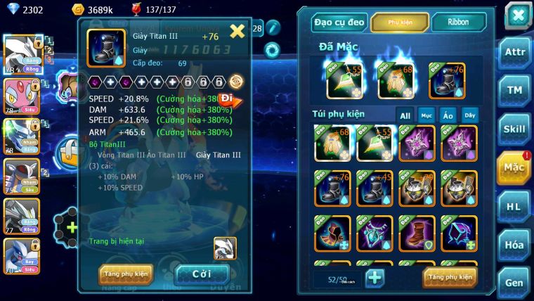 Mã : #TTS7051 - S1921 - 475S - BXH : 49 - Unvoa Mes Rắn Băng Armdlo Lugia lati