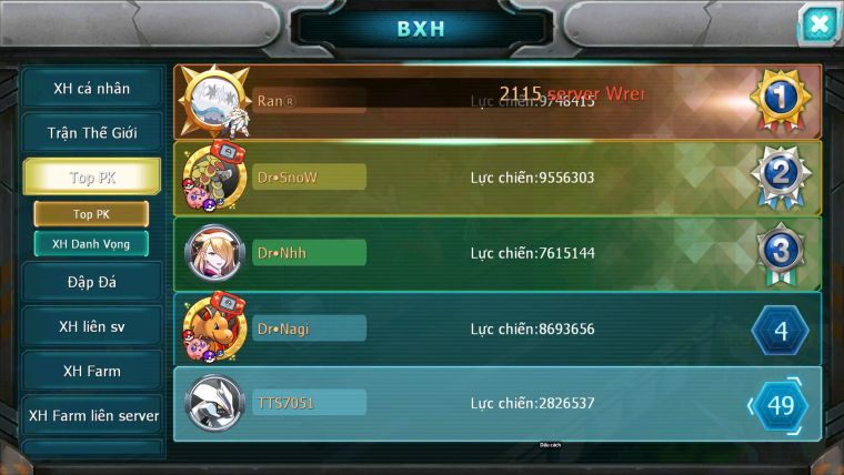 Mã : #TTS7051 - S1921 - 475S - BXH : 49 - Unvoa Mes Rắn Băng Armdlo Lugia lati