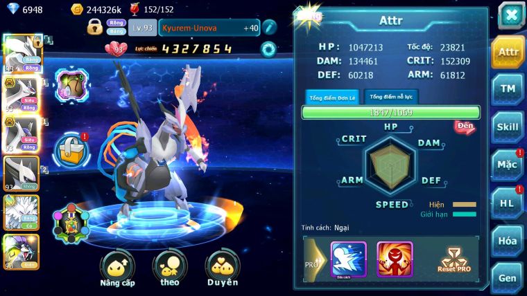 Mã : #TTS7052 - S1858 - BXH : 9 - Unvoa Cặp Lati bá chủ st raikou lugia victini