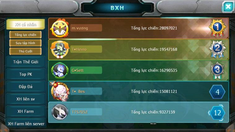Mã : #TTS7052 - S1858 - BXH : 9 - Unvoa Cặp Lati bá chủ st raikou lugia victini