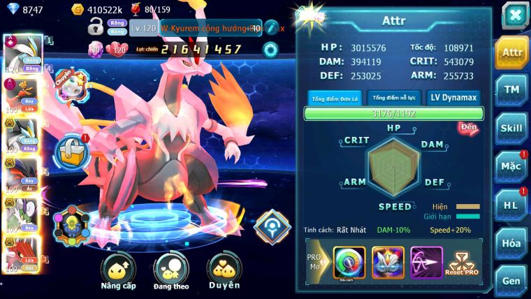 Mã : #TTS7054 - S1636 - V12 - 1297S - White CHD Ho-oh Dnm Black Bc Yvetal Bc Thần gió Bc Qvld Nhiều Pet HT