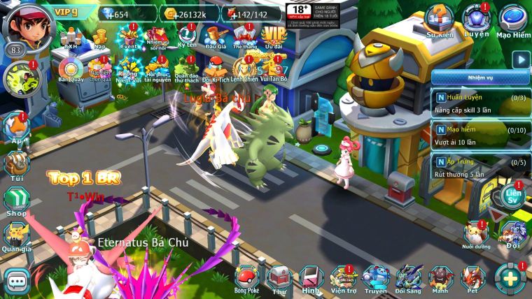 Mã : #TTS7057 - S1912 - V9 - Lugia bá chủ st mew giáp thần gió nhiều pet ht