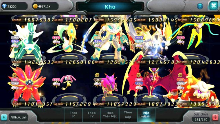 Mã : #TTS7058 - S66 - BXH:7 - 254M CH Yvetal - Ho-oh Diancie CHD Palkia CH Rayquaza 3 Team Meta Nông Dân Lực Chiến Khủng
