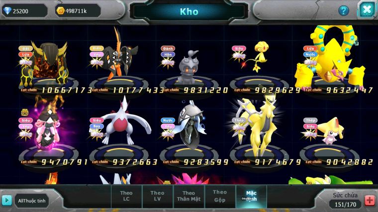 Mã : #TTS7058 - S66 - BXH:7 - 254M CH Yvetal - Ho-oh Diancie CHD Palkia CH Rayquaza 3 Team Meta Nông Dân Lực Chiến Khủng