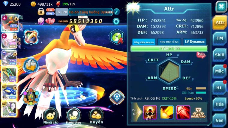 Mã : #TTS7058 - S66 - BXH:7 - 254M CH Yvetal - Ho-oh Diancie CHD Palkia CH Rayquaza 3 Team Meta Nông Dân Lực Chiến Khủng