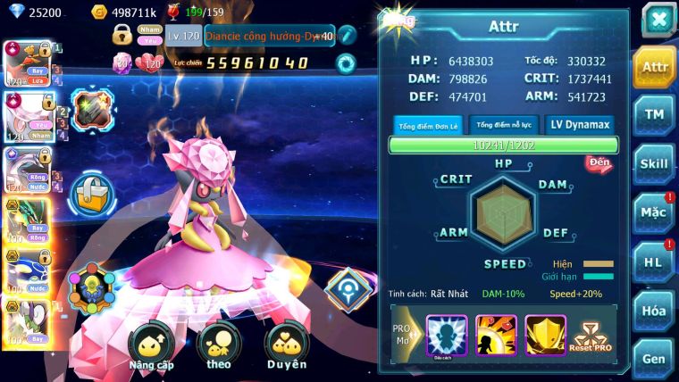 Mã : #TTS7058 - S66 - BXH:7 - 254M CH Yvetal - Ho-oh Diancie CHD Palkia CH Rayquaza 3 Team Meta Nông Dân Lực Chiến Khủng