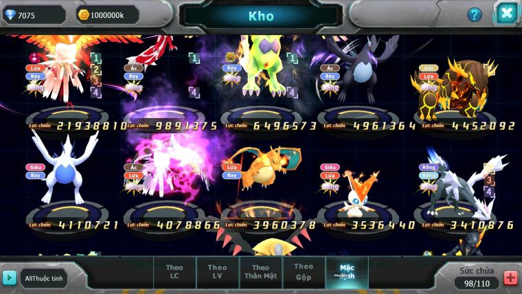 Mã : #TTS7062 - S1520 - V11 - Ho-oh CHD Sét SS Yvetal Thần Gios Bá Chủ