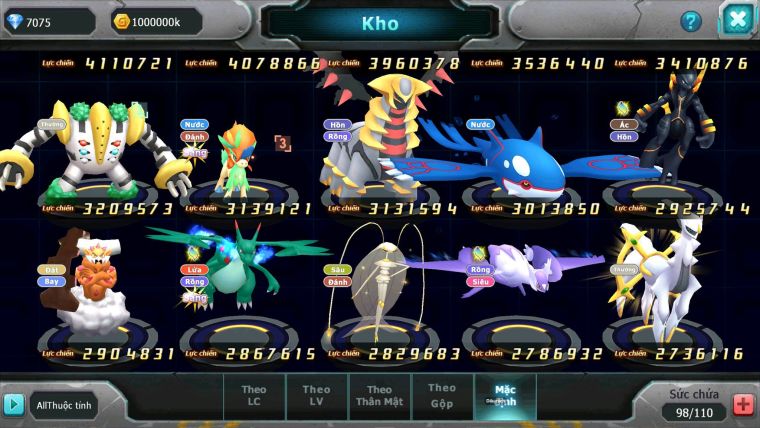 Mã : #TTS7062 - S1520 - V11 - Ho-oh CHD Sét SS Yvetal Thần Gios Bá Chủ
