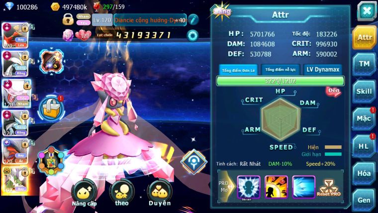 Mã : #TTS7067 - S650 - BXH : 3 - Top3-4/C11 - 3K6 Sách - V15 - Ho-oh WB Diancie Yvetal Lugia Max Trạng Thái MEGANEC