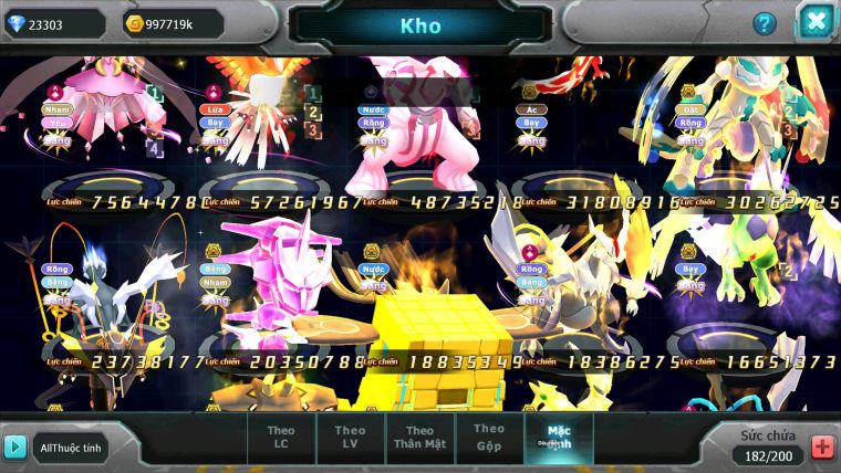 Mã : #TTS7068 - S179 - V18 -  BXH: 3 - Top3-4/C3 - 2K Sách - Diancie & Ho-oh & Palki Max Trạng Thái LC Khủng Z100 + Kyurem Viện Trợ Build Khỏe