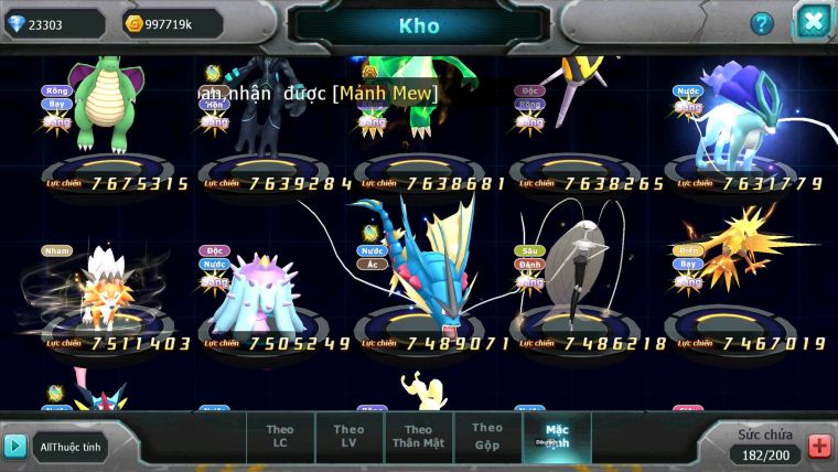 Mã : #TTS7068 - S179 - V18 -  BXH: 3 - Top3-4/C3 - 2K Sách - Diancie & Ho-oh & Palki Max Trạng Thái LC Khủng Z100 + Kyurem Viện Trợ Build Khỏe