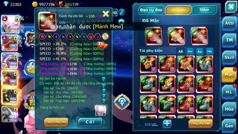 Mã : #TTS7068 - S179 - V18 -  BXH: 3 - Top3-4/C3 - 2K Sách - Diancie & Ho-oh & Palki Max Trạng Thái LC Khủng Z100 + Kyurem Viện Trợ Build Khỏe