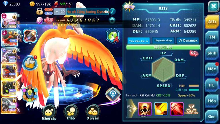Mã : #TTS7068 - S179 - V18 -  BXH: 3 - Top3-4/C3 - 2K Sách - Diancie & Ho-oh & Palki Max Trạng Thái LC Khủng Z100 + Kyurem Viện Trợ Build Khỏe