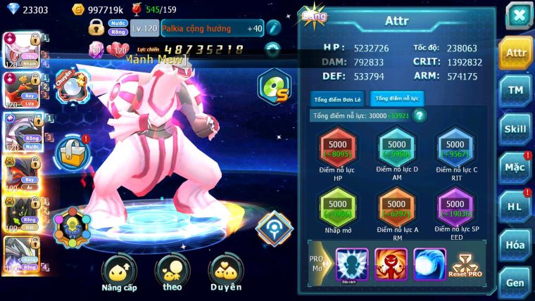 Mã : #TTS7068 - S179 - V18 -  BXH: 3 - Top3-4/C3 - 2K Sách - Diancie & Ho-oh & Palki Max Trạng Thái LC Khủng Z100 + Kyurem Viện Trợ Build Khỏe