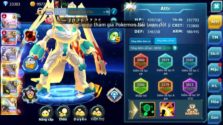 Mã : #TTS7068 - S179 - V18 -  BXH: 3 - Top3-4/C3 - 2K Sách - Diancie & Ho-oh & Palki Max Trạng Thái LC Khủng Z100 + Kyurem Viện Trợ Build Khỏe