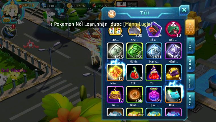 Mã : #TTS7068 - S179 - V18 -  BXH: 3 - Top3-4/C3 - 2K Sách - Diancie & Ho-oh & Palki Max Trạng Thái LC Khủng Z100 + Kyurem Viện Trợ Build Khỏe