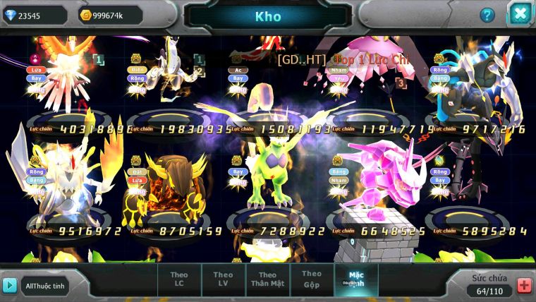 Mã : #TTS7069 - S1639 - V14 : BXH : 22 - 23K KC - Ho-oh CHD Full SS - Miraidon Bá Chủ Yvetal Bc Diancie Nhiều Pet Bá Chủ