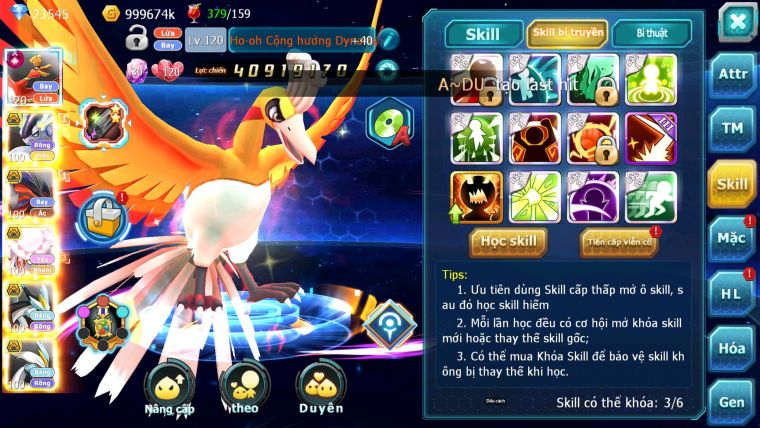 Mã : #TTS7069 - S1639 - V14 : BXH : 22 - 23K KC - Ho-oh CHD Full SS - Miraidon Bá Chủ Yvetal Bc Diancie Nhiều Pet Bá Chủ
